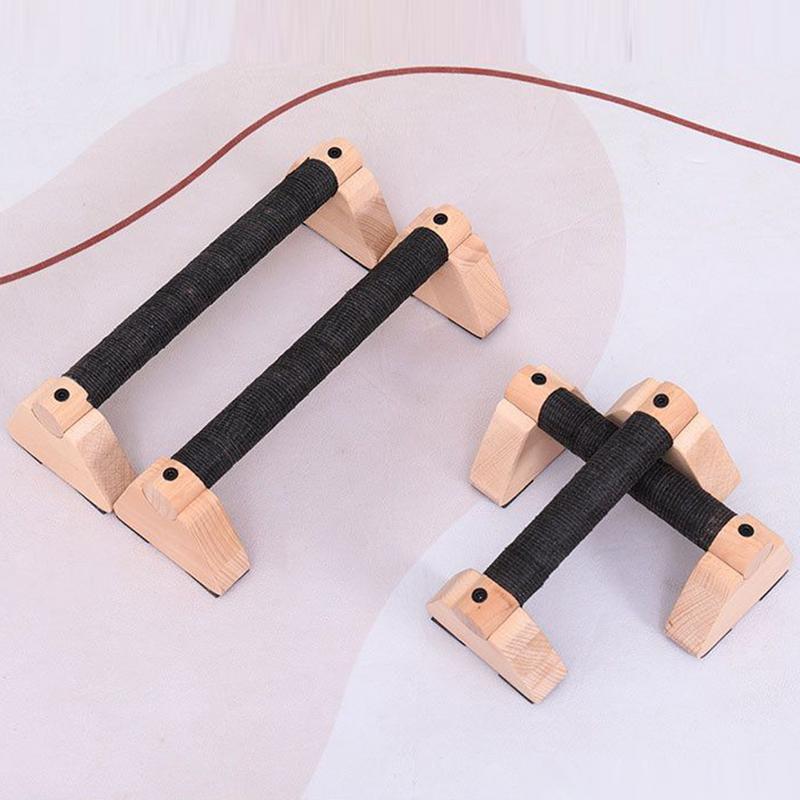 Home Gym Floor - Wood Calisthenics Bar Solid Wood Parallettes