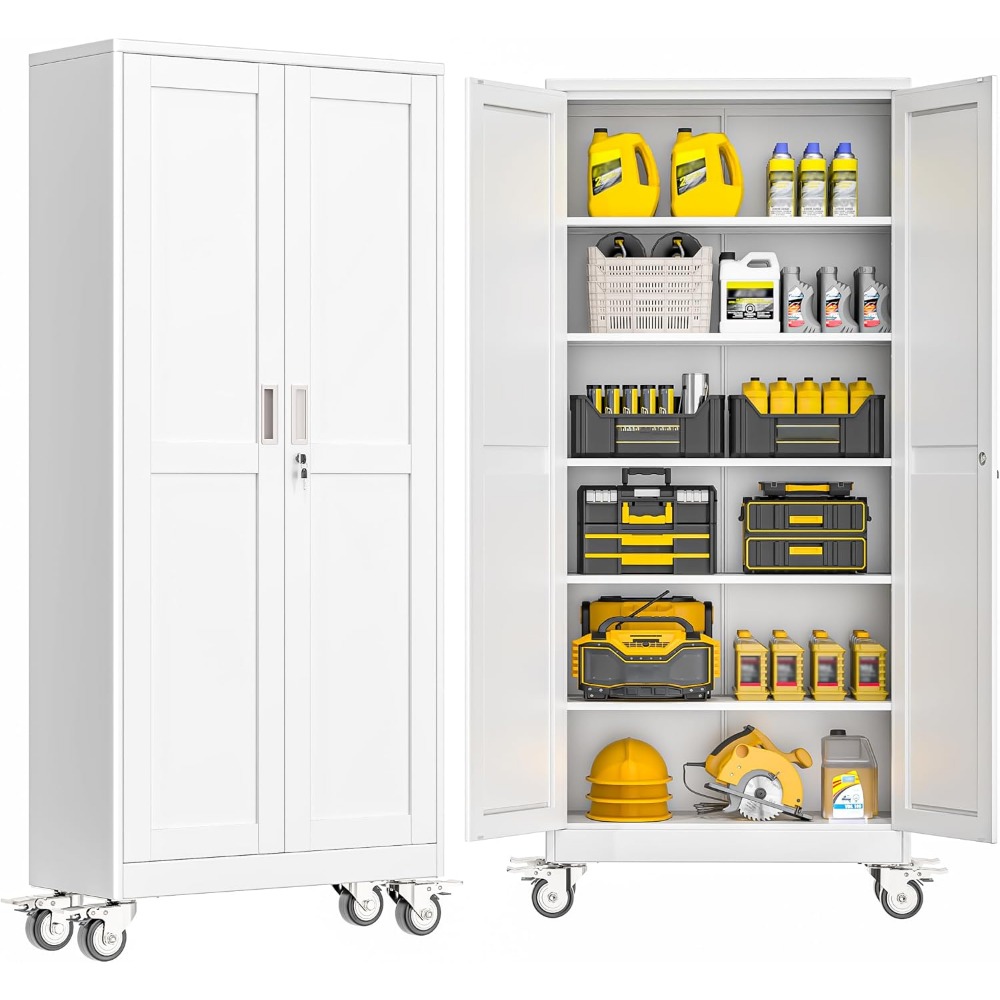 Home Gym In Garage - Lockable 75” Steel Tool Cabinet on
