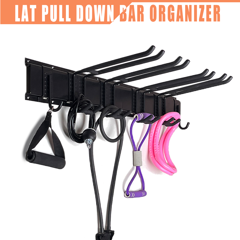 Home Gym Rack With Cables - Wall Mounted Gym Accessory Storage Rack