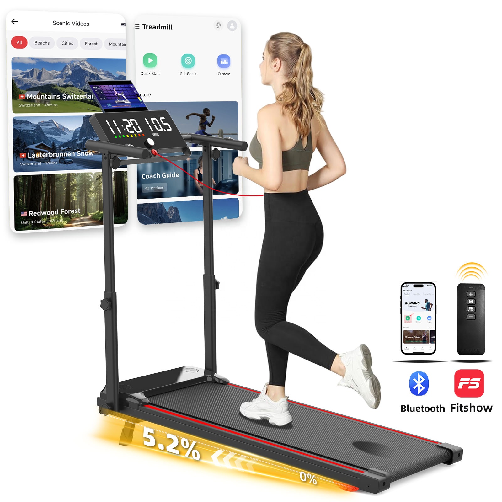 Home Gym Electric Machine - Low Price Folding Treadmill Portable Walking