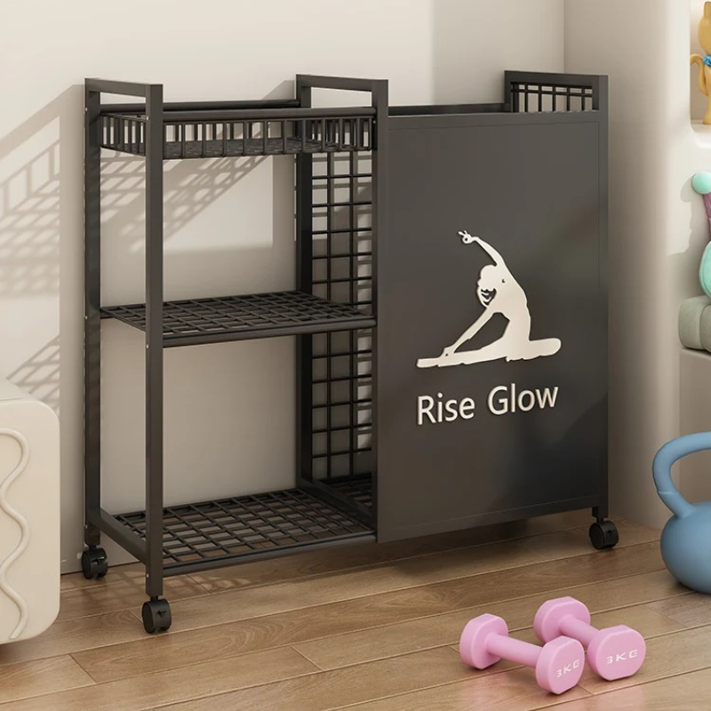 Home Gym In Garage - Mobile Fitness Cart with Wheels -