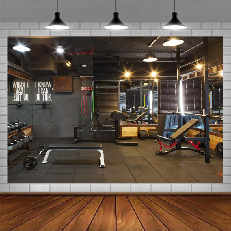 Home Gym Video - Gym Photography Backdrop Fitness Party Decoration