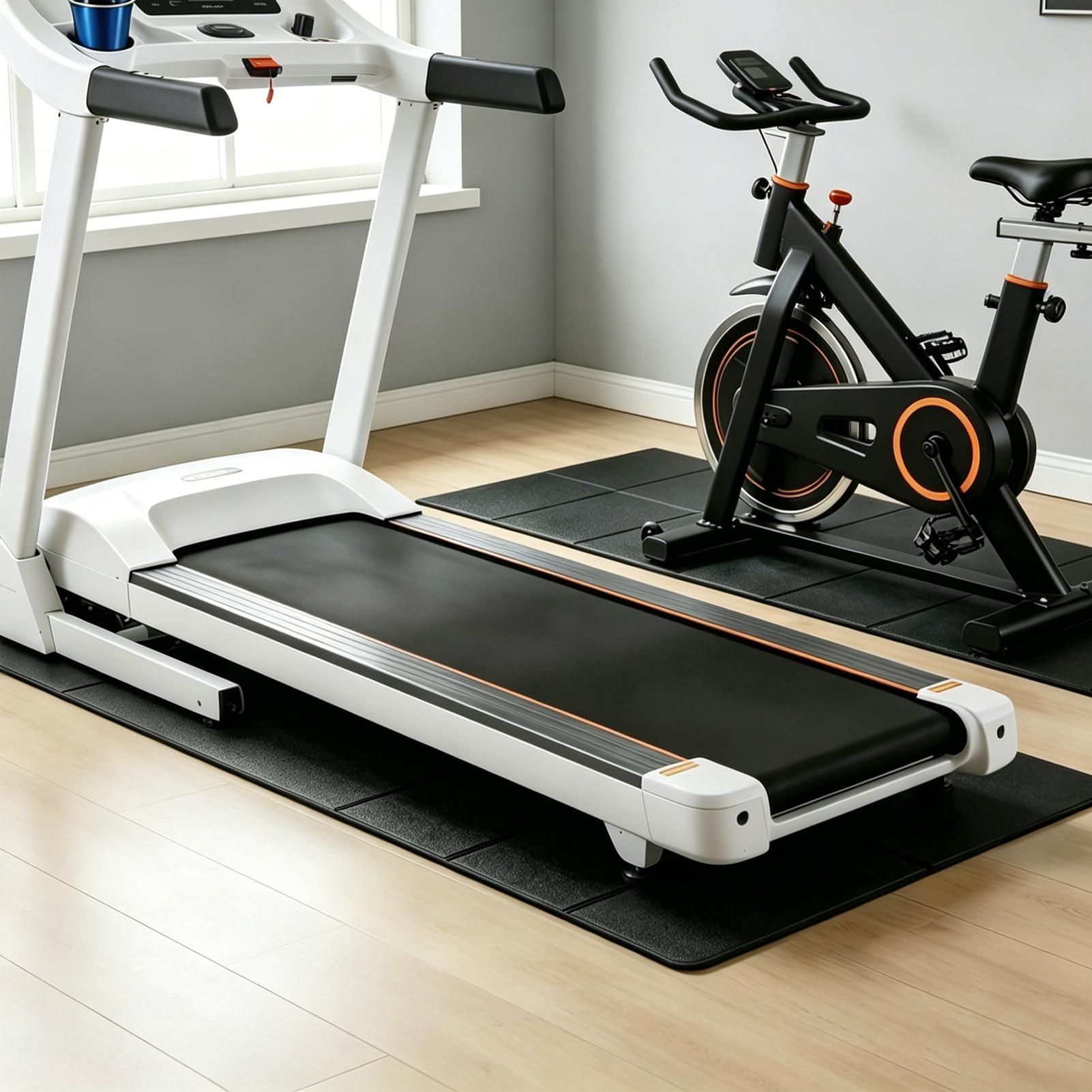 Home Gym Floor - Treadmill Pads For Floor Non Slip