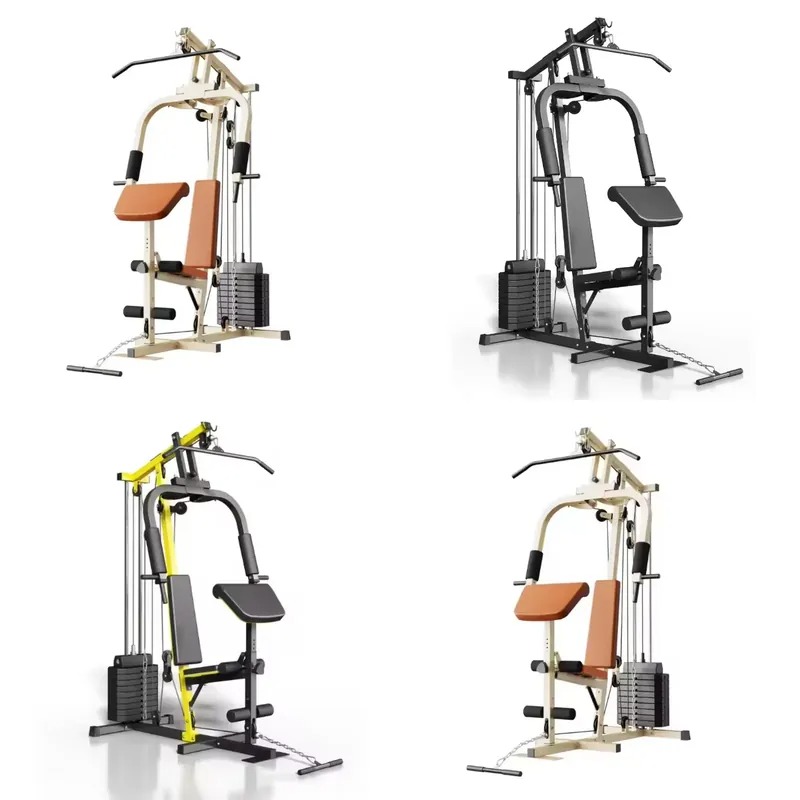 Home Gym Rack With Cables - Commercial Machine Single Station Multifunctional Strength