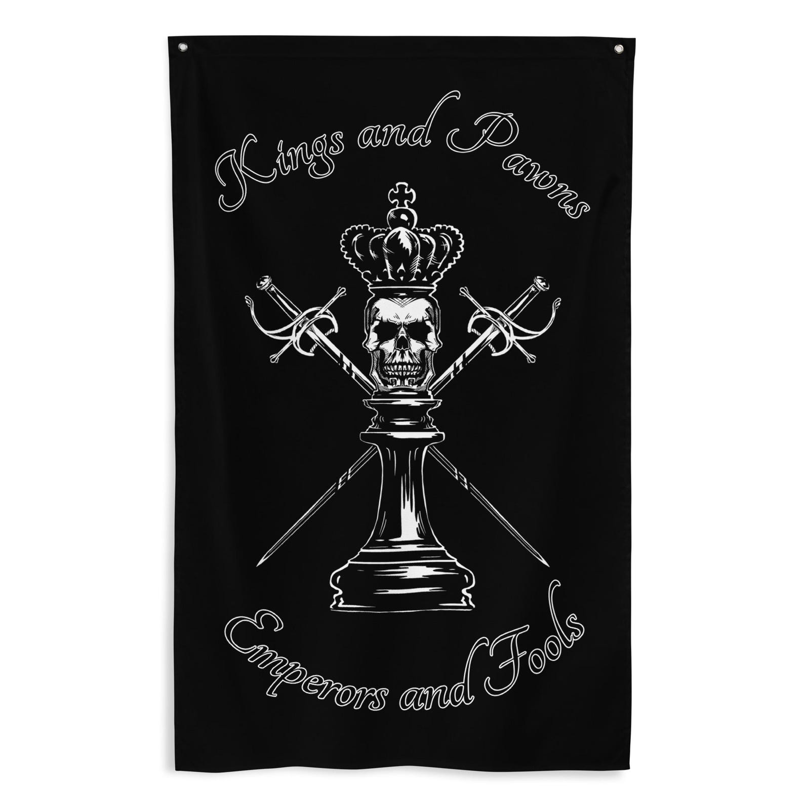 Home Gym In Garage - Kings and Pawns Gym Flag Decoration