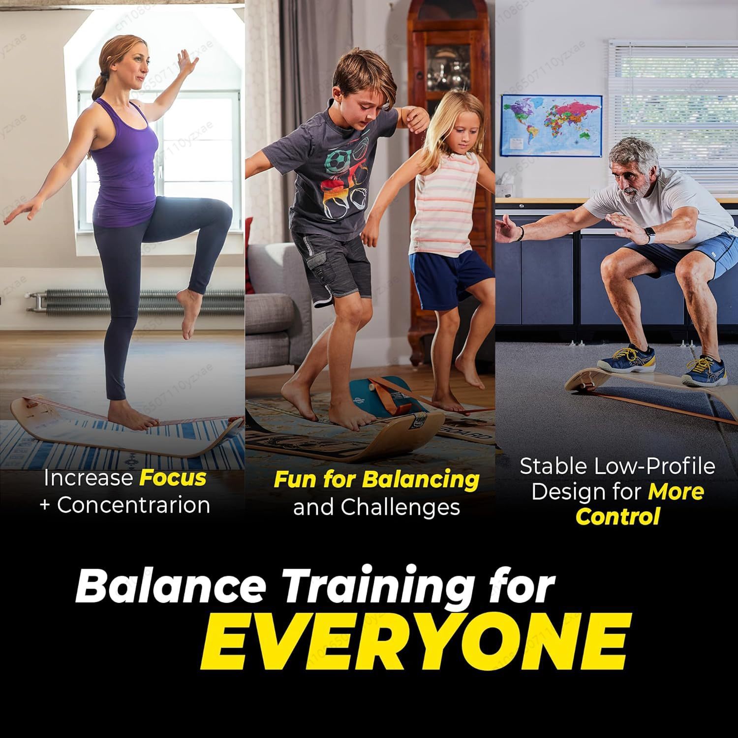 Slackline Balance Trainer Boar - Wobble Board Balance 评论和价格