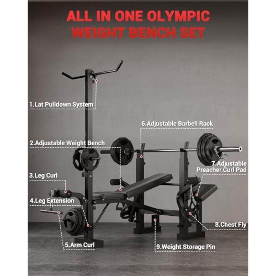 Home Gym 8-in-1 Foldable Weigh - Home Gym Lat Pulldown 评论和价格
