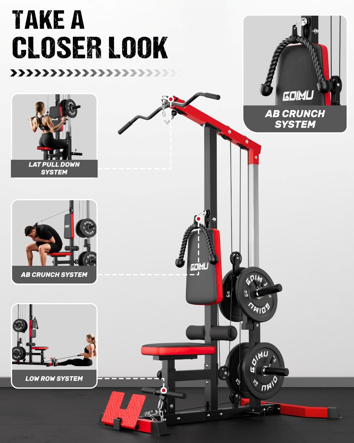 LAT Pulldown & Row Cable Machi - Home Gym Lat Pulldown 评论和价格