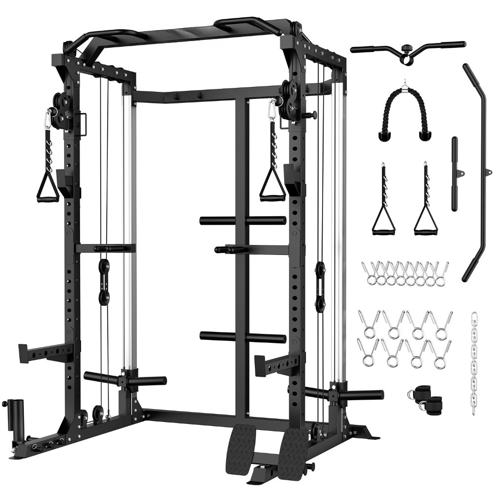 Multi Function Squat Power Cag - Home Gym Rack With Cables 评论和价格