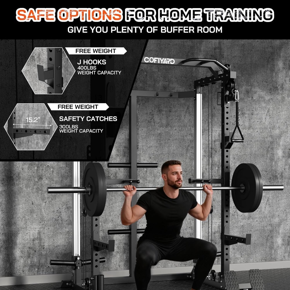 Multi Function Squat Power Cag - Home Gym Rack With Cables 评论和价格
