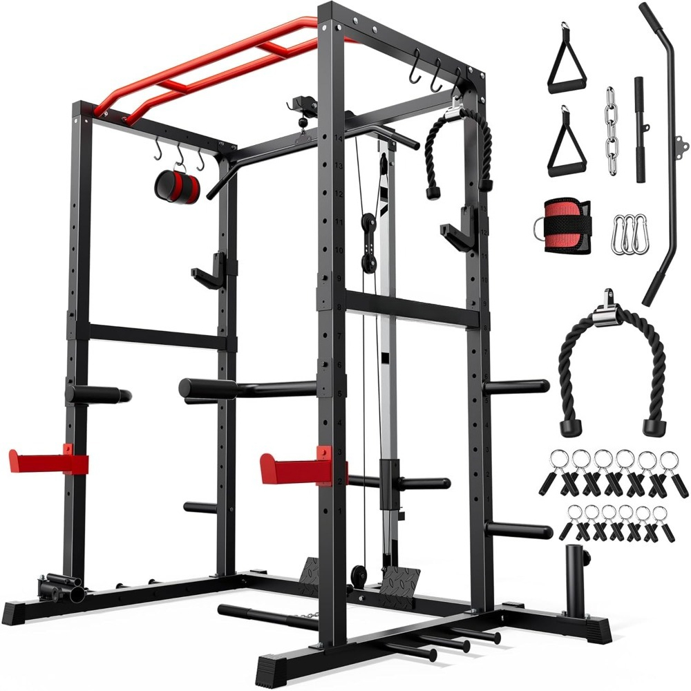 Multi-Functional Power Cage Sq - Home Gym Lat Pulldown 评论和价格