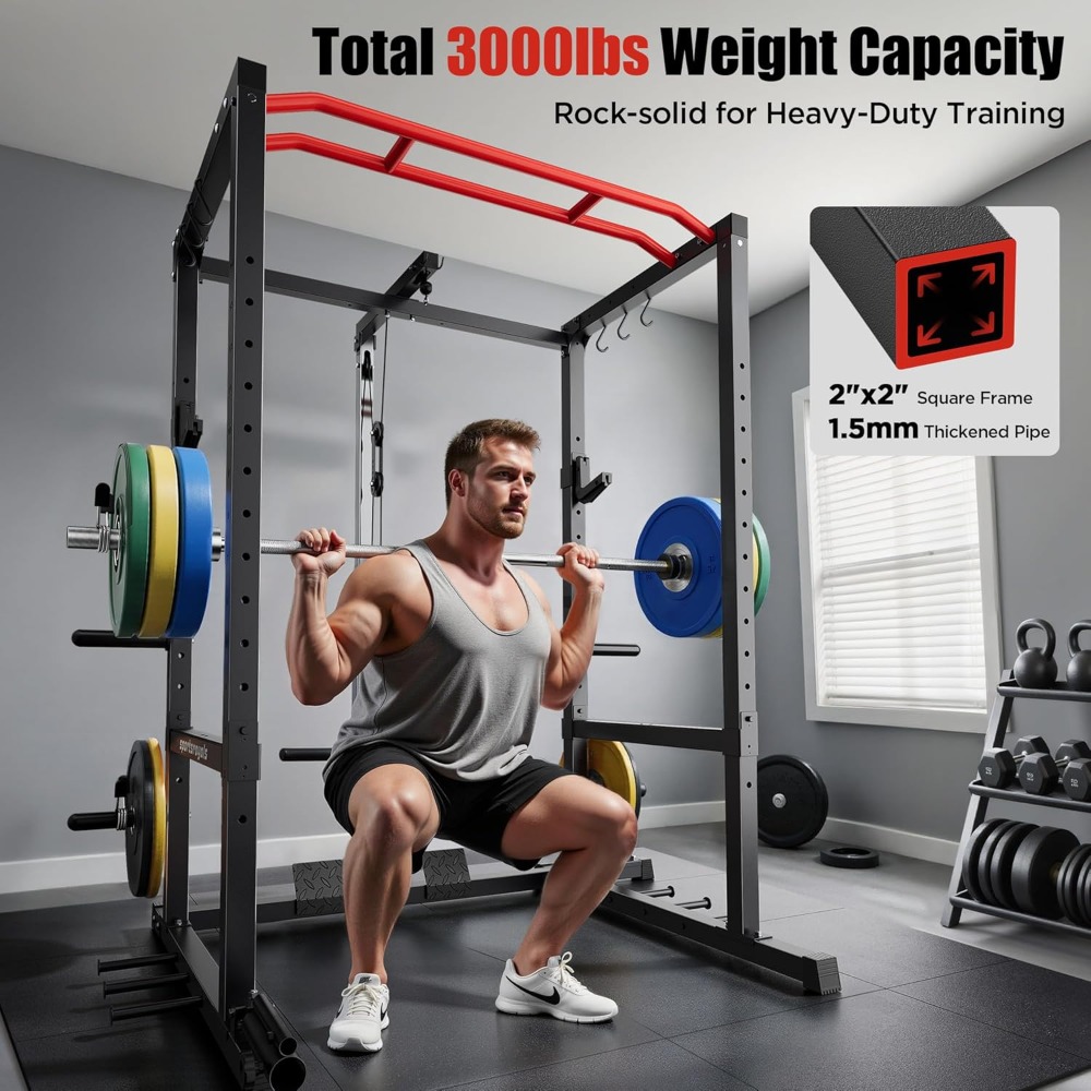 Multi-Functional Power Cage Sq - Home Gym Lat Pulldown 评论和价格