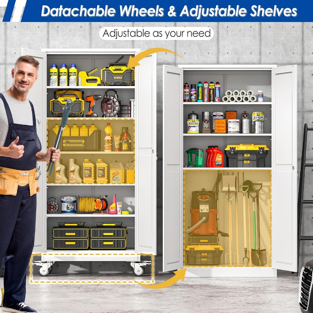 Lockable 75” Steel Tool Cabine - Home Gym In Garage 评论和价格