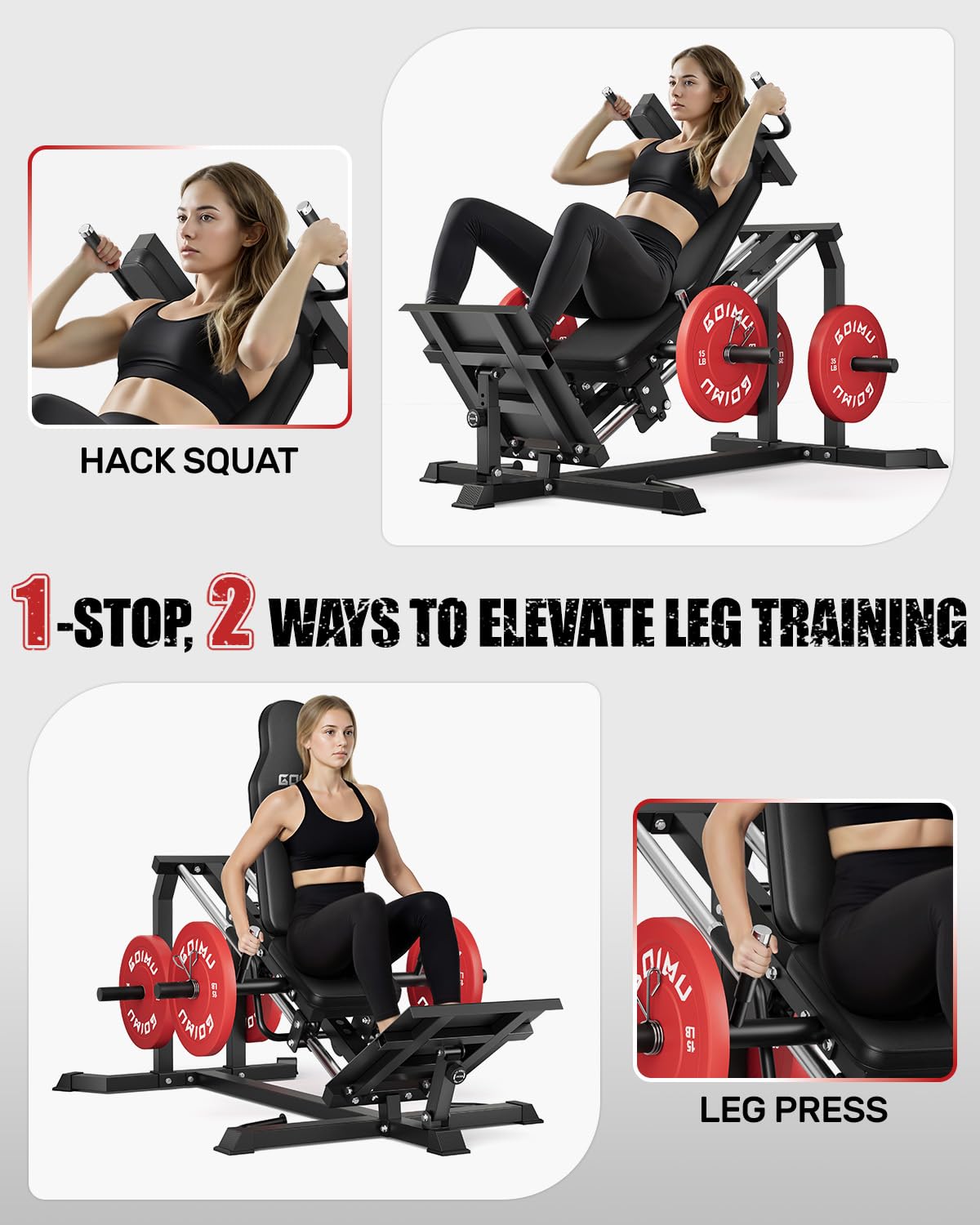 L5 Leg Press Hack Squat Machin - Home Gym With Leg Press 评论和价格
