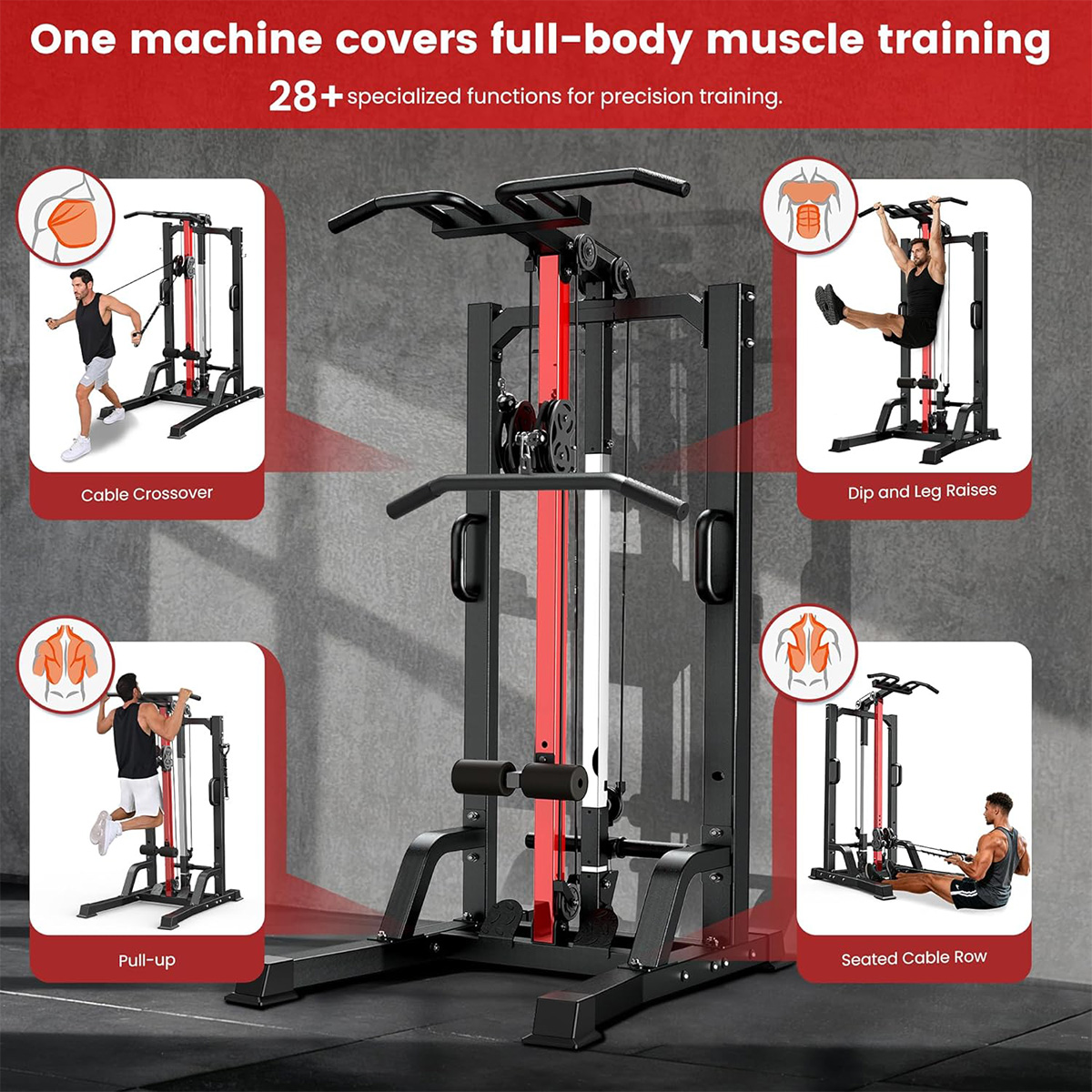Pooboo Home Gym Machine - High - Home Gym Lat Pulldown 评论和价格