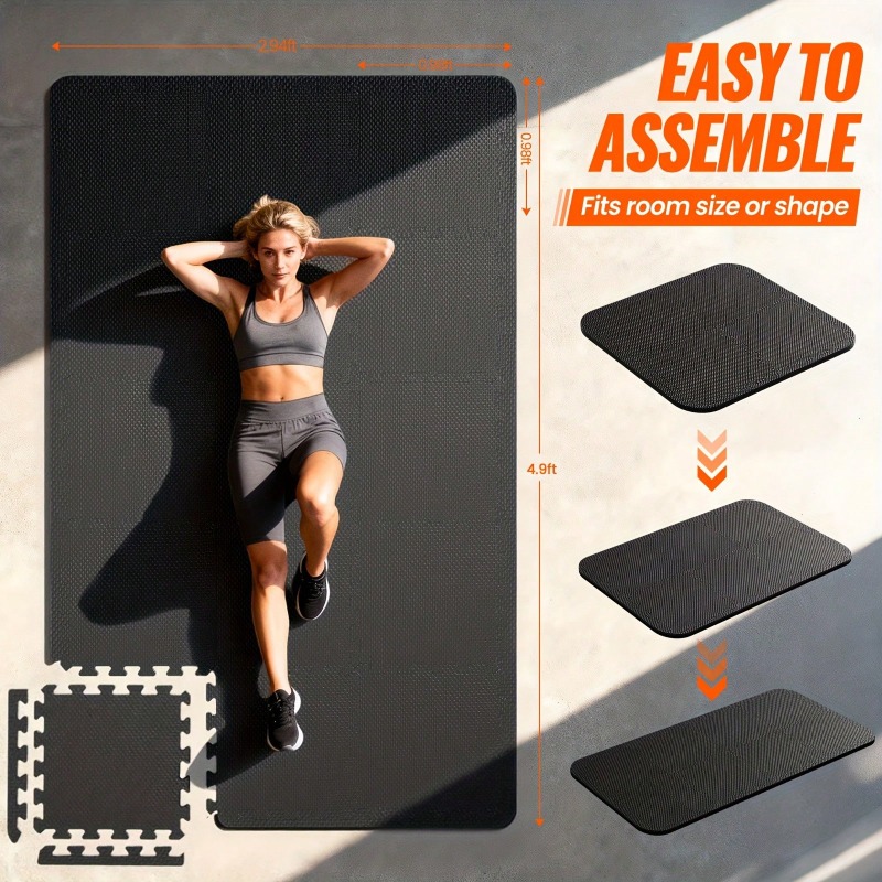 Yoga Mats 48Pcs EVA Foam Exerc - Home Gym In Garage 评论和价格