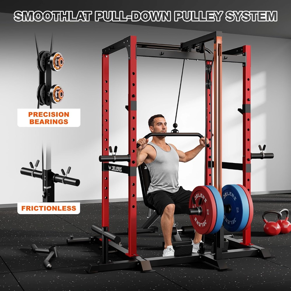 2000LBS Multi Function Squat P - Home Gym Rack With Cables 评论和价格