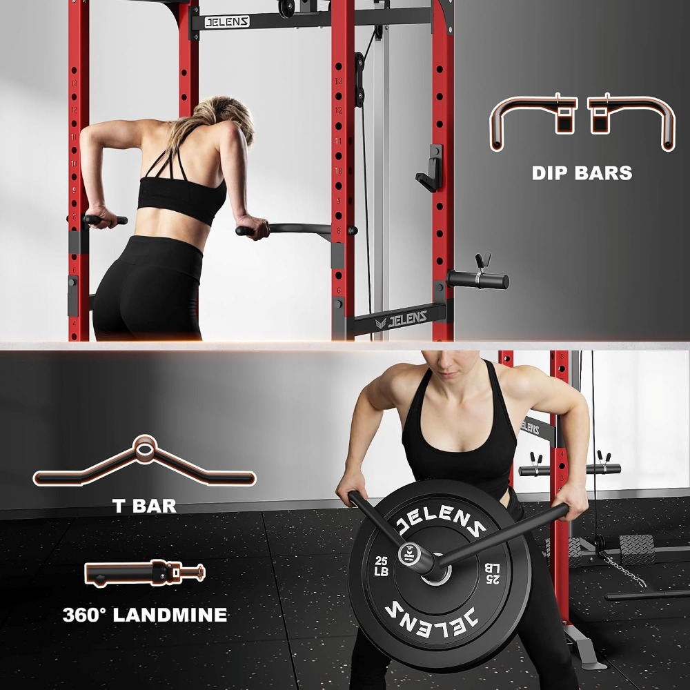 2000LBS Multi Function Squat P - Home Gym Rack With Cables 评论和价格