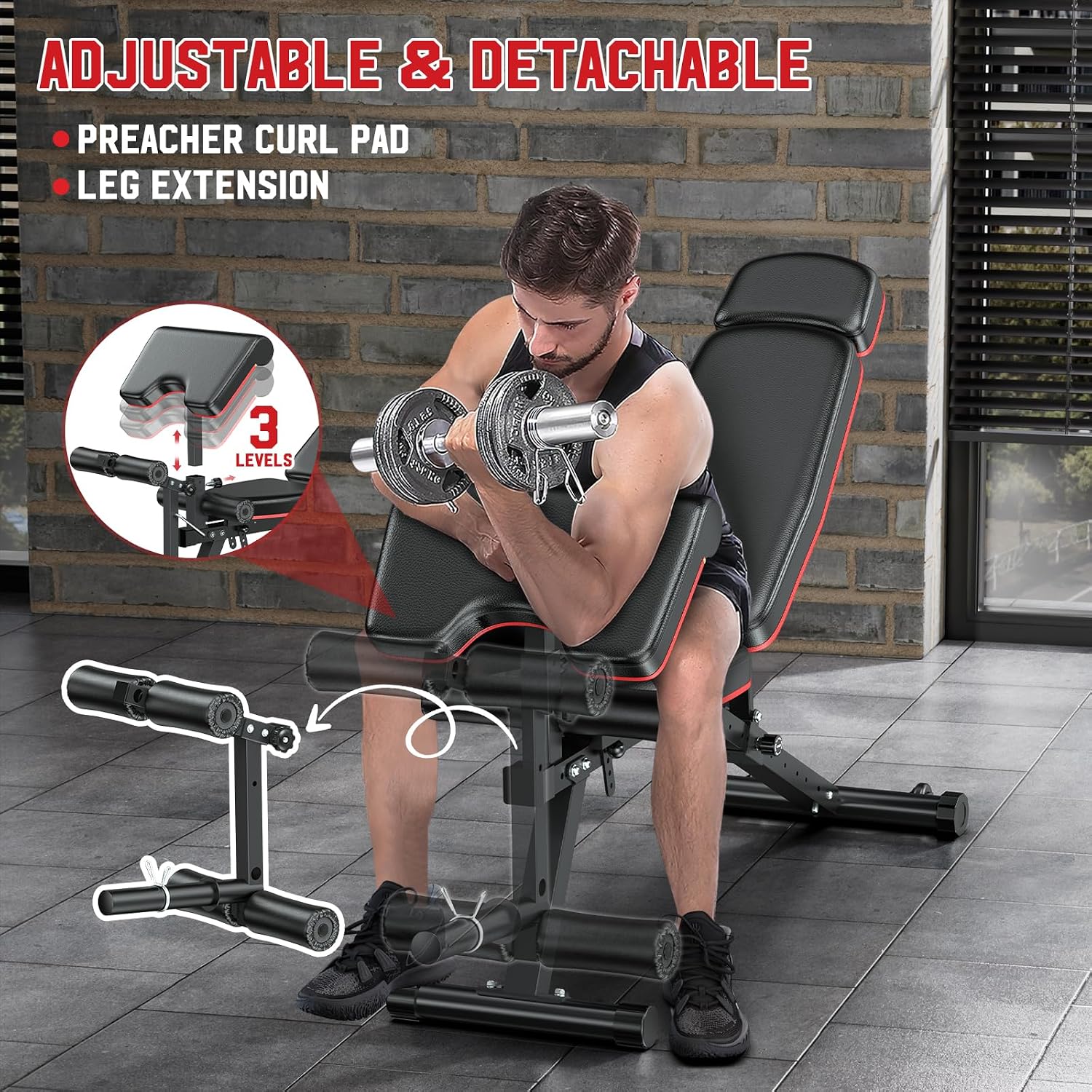 Workout Bench With Leg Extensi - Home Gym With Leg Press 评论和价格