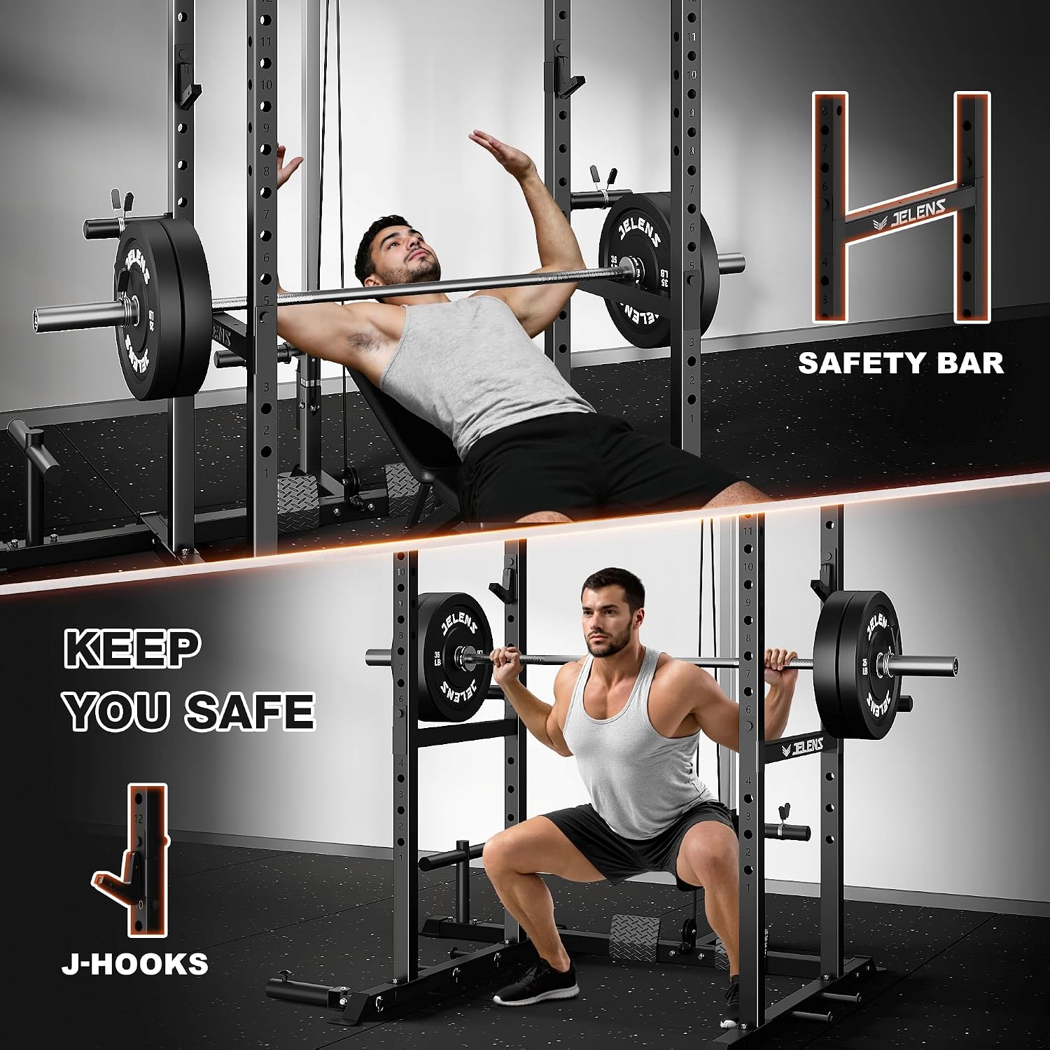 Multi-Function Power Rack with - Home Gym Rack With Cables 评论和价格