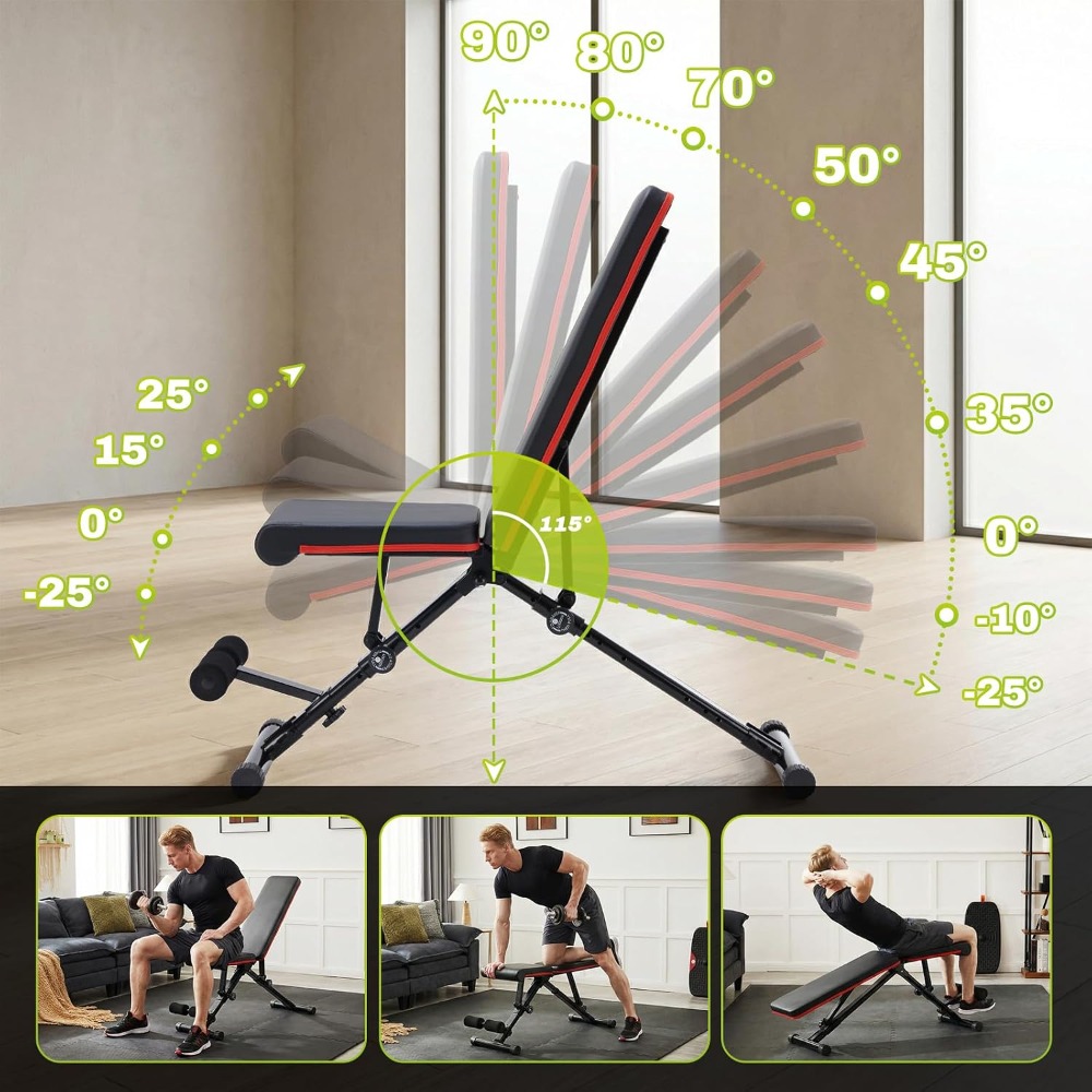 Adjustable Weight Bench for Fu - Home Gym Foldable 评论和价格