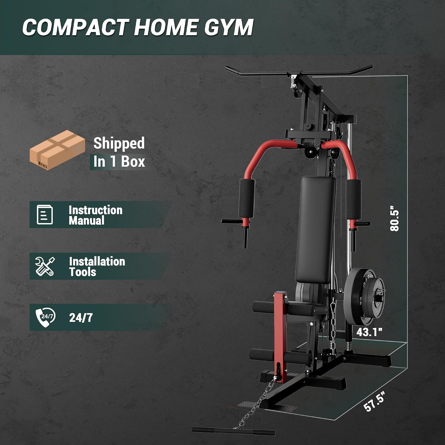 Full-Body Home Gym Machine wit - Home Gym Lat Pulldown 评论和价格