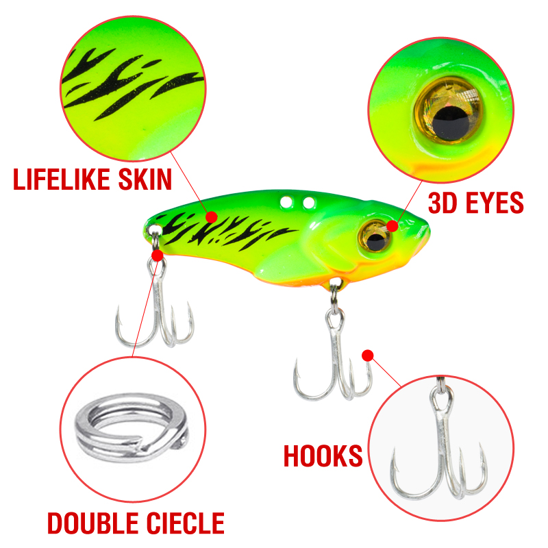 6PCS Metal VIB Lure 5g 7g 10g  - Wobble Board Balance 评论和价格