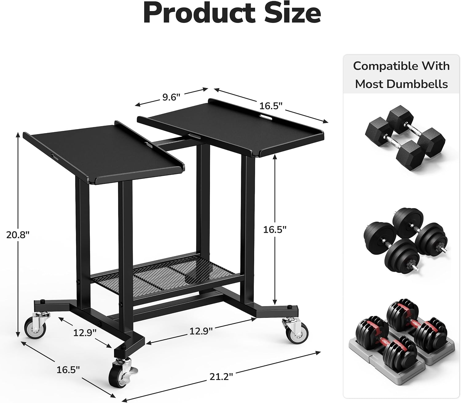 Adjustable Dumbbell Rack Stand - Home Gym Floor 评论和价格