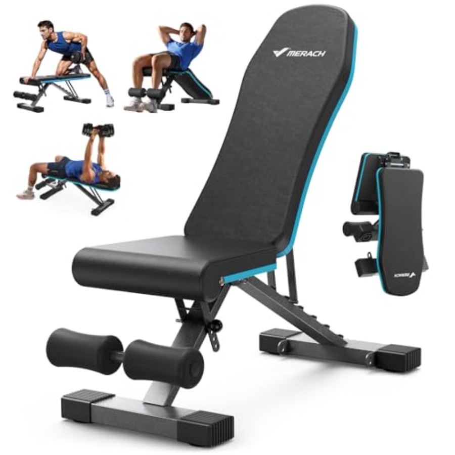 Foldable Weight Bench for Home - Home Gym With Leg Press 评论和价格