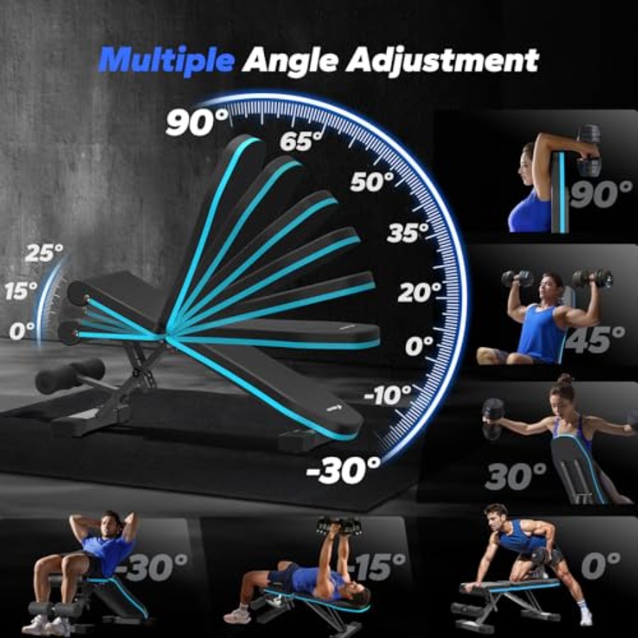 Foldable Weight Bench for Home - Home Gym With Leg Press 评论和价格