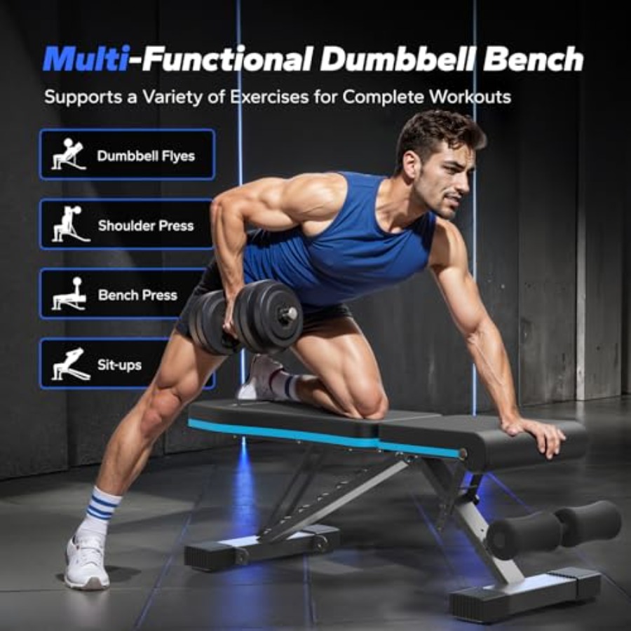 Foldable Weight Bench for Home - Home Gym With Leg Press 评论和价格