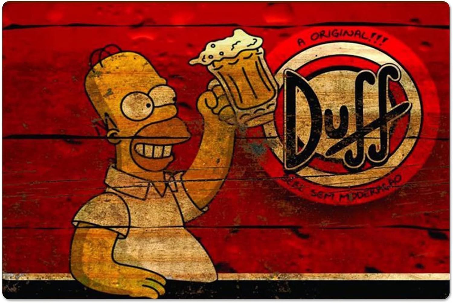 Retro Metal Poster Homer Duff  - Home Gym Designs 评论和价格