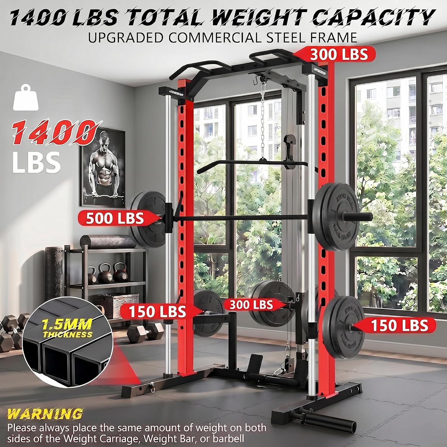 All-in-One Smith Machine Power - Home Gym One Machine 评论和价格