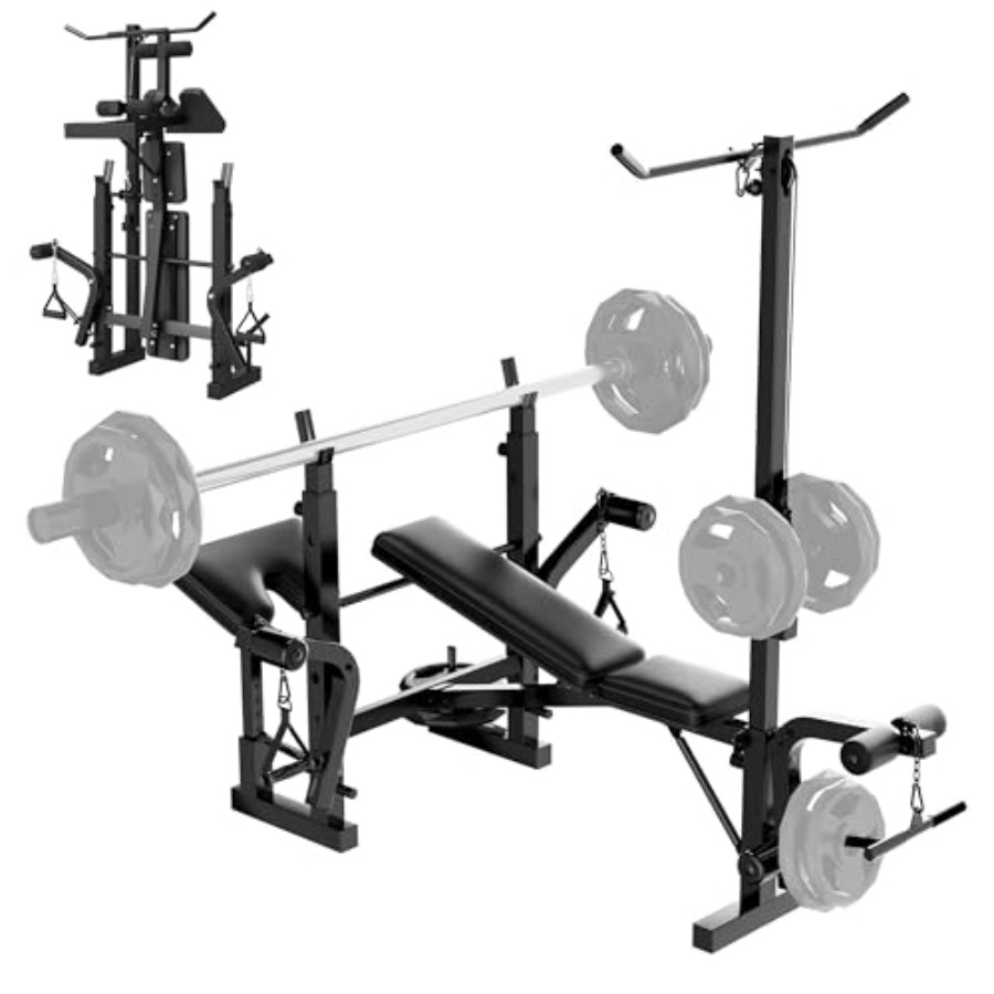 Home Gym Weight Bench Set: Ste - Home Gym With Leg Press 评论和价格