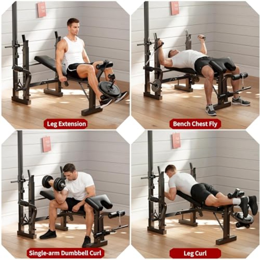 Home Gym Weight Bench Set: Ste - Home Gym With Leg Press 评论和价格