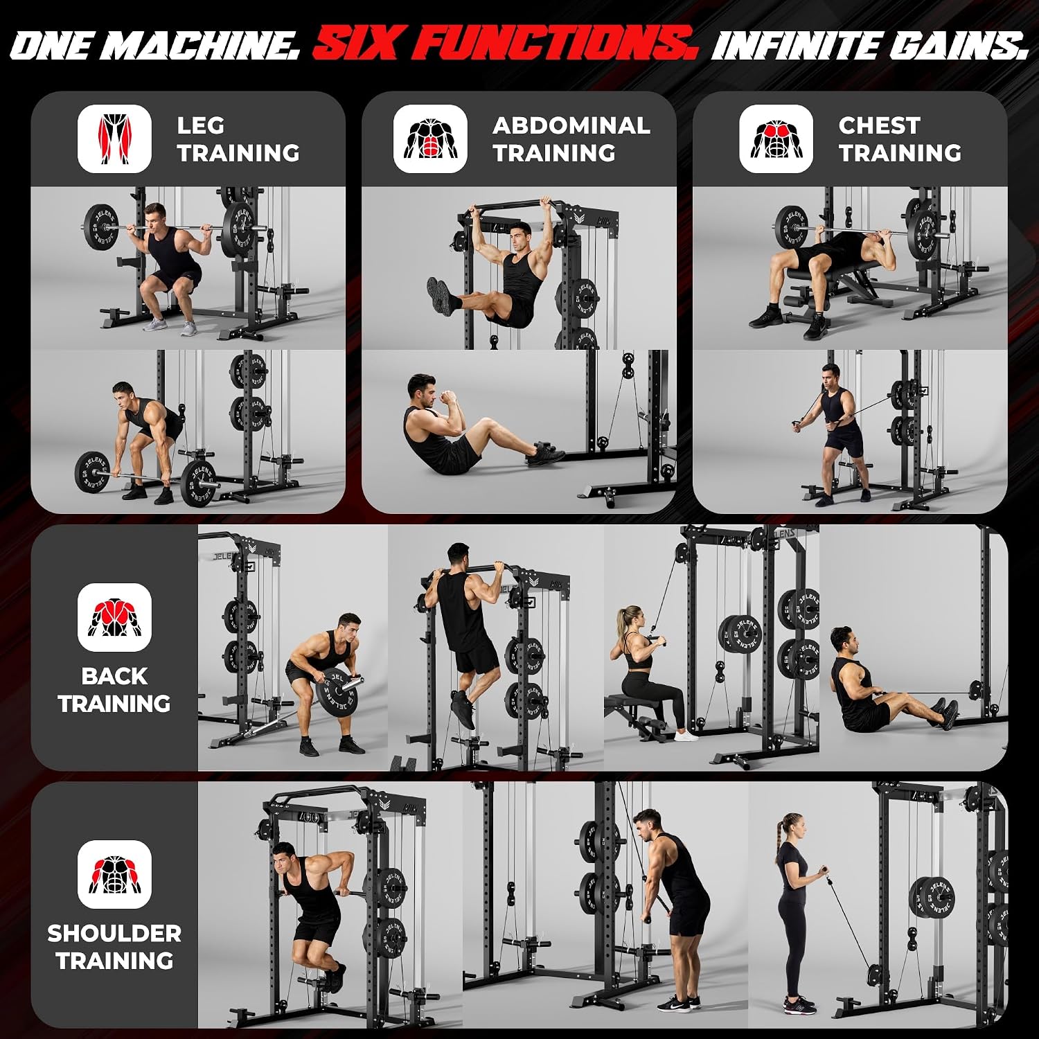 2000LBS Multi-Function Power C - Home Gym Rack With Cables 评论和价格