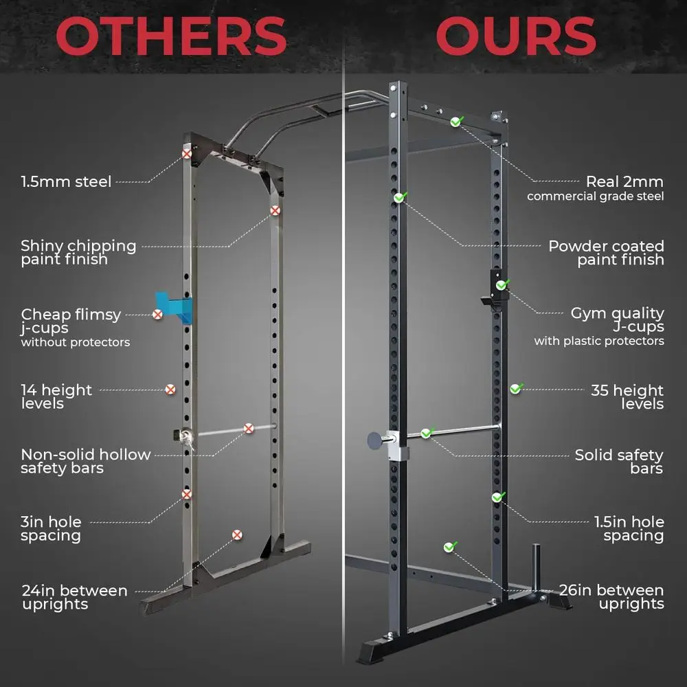 Multi-Function Squat Rack with - Home Gym Lat Pulldown 评论和价格