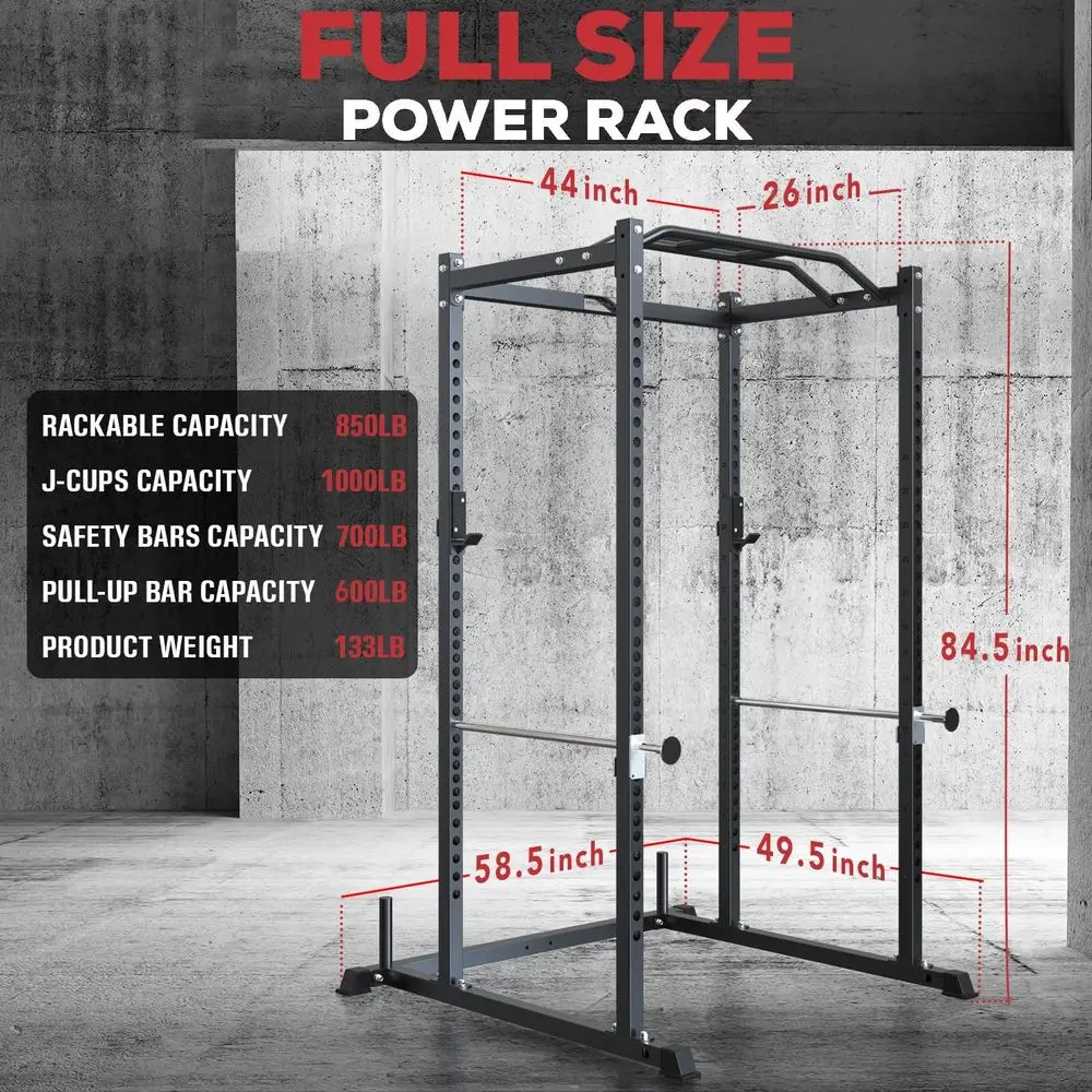 Multi-Function Squat Rack with - Home Gym Lat Pulldown 评论和价格