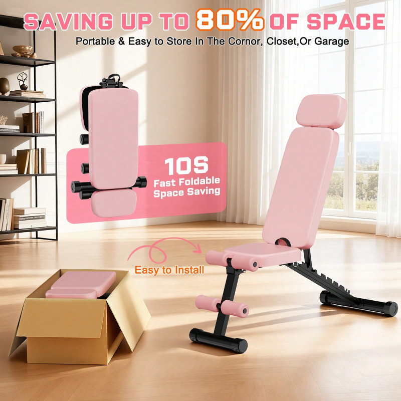 9 Position Adjustable Weight B - Home Gym Foldable 评论和价格