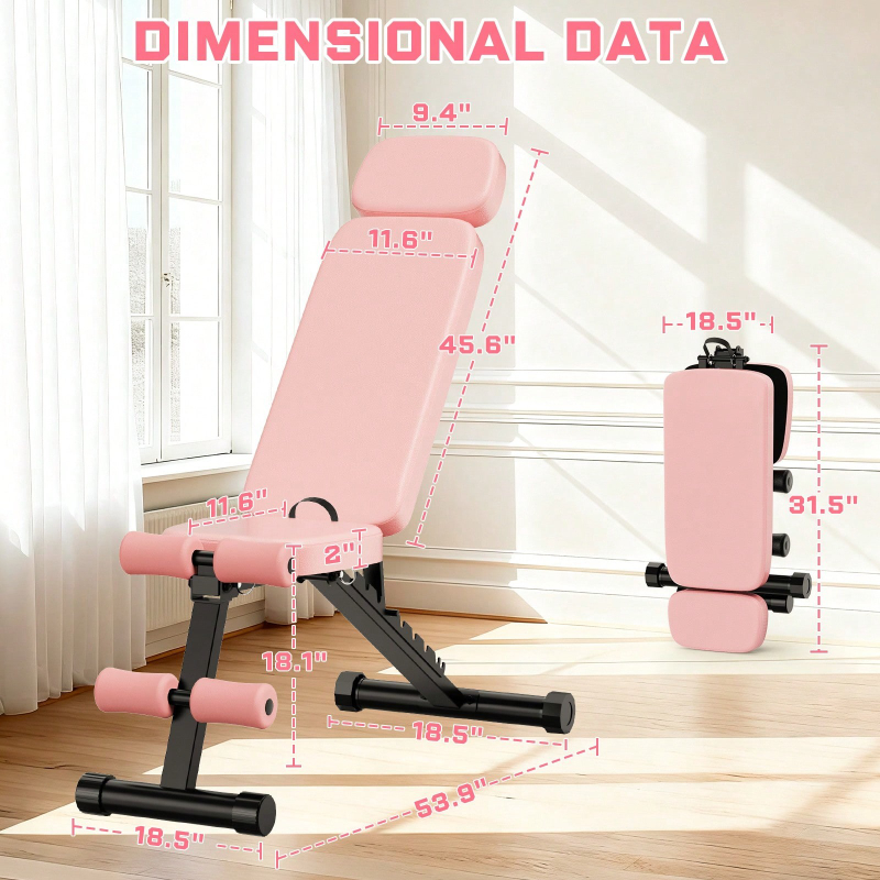 9 Position Adjustable Weight B - Home Gym Foldable 评论和价格